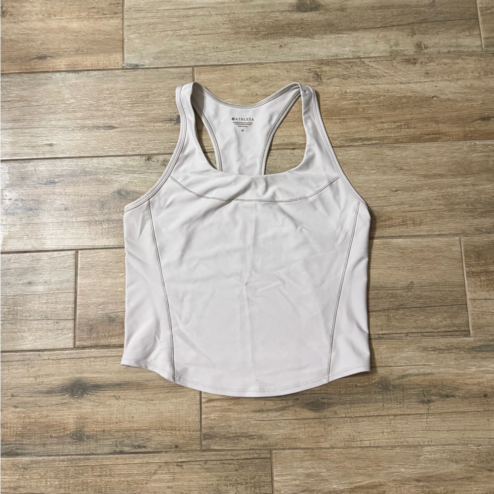 Athleta Gray Sleeveless Crop Tank Top